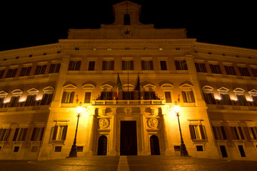 Montecitorio palace by night (Rome,Italy)