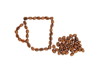 Cup from coffee grains