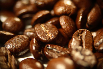 Kaffeebohnen Makro, Detail