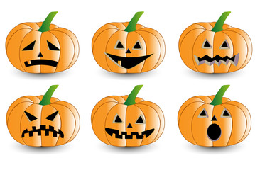 Pumpkin for halloween set