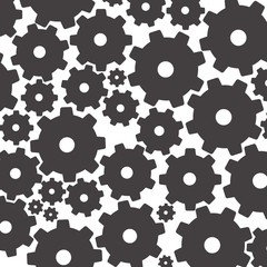 Silhouettes of gears