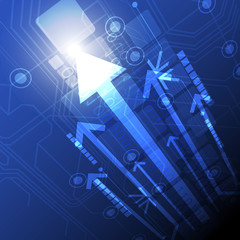 digital future technology background arrow connection