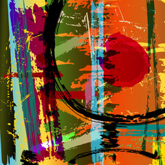 abstract background illustration, paint strokes and splashes