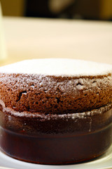 Souffle with chocolate