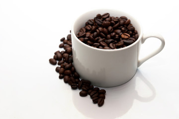 Coffee beans and Coffe Cup
