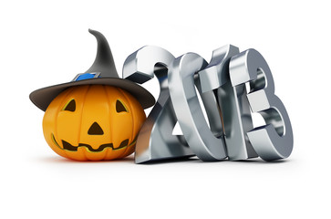 holiday halloween in 2013 on a white background