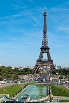 Eiffel Tower (Tour Eiffel) view from Trocadero, Paris