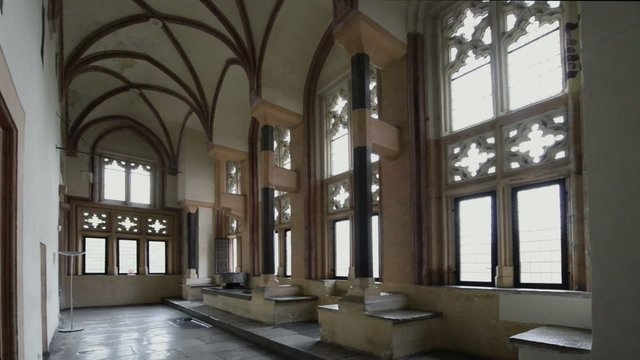 Gothic gallery in the Malbork castle, Poland