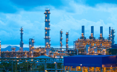 Nice view of the Propane refinery plant in the morning