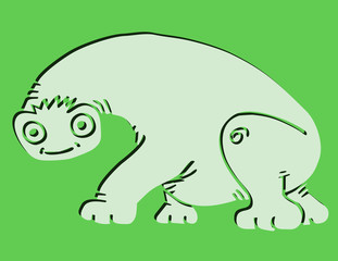 Green big animal
