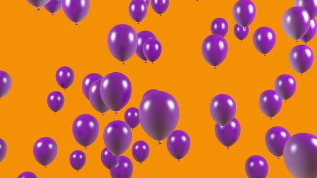 Abstract flying ballons loopable with alpha mask