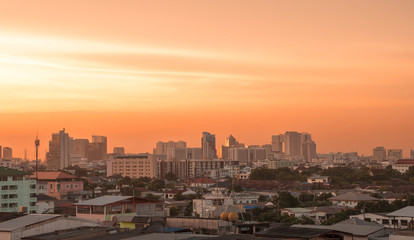 Fototapeta na wymiar Bangkok city in evening light,Thailand
