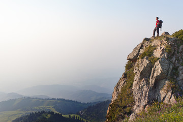 young man at the top