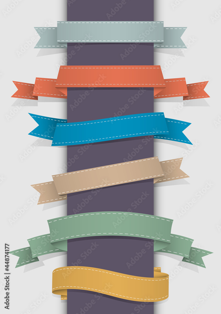 Canvas Prints vector set of retro ribbons