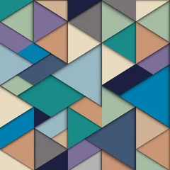 Stickers muraux Zigzag Fond d& 39 origami dans des couleurs rétro
