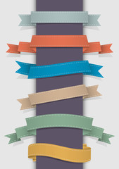 Vector set of retro ribbons