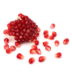 Ripe pomegranate piece