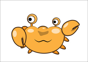 Crab cartoon vector