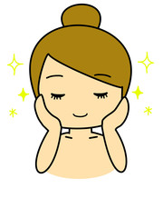 キレイな肌の女性