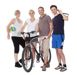 Obraz premium Portrait of a sporting family