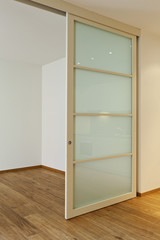 Fototapeta premium interior empty house with wooden floor