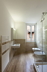 modern bathroom with marble floor