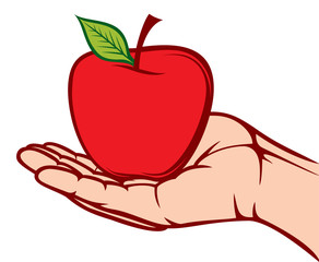 apple in the hand
