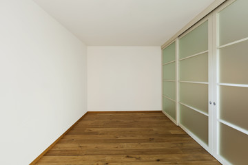 interior empty house with wooden floor
