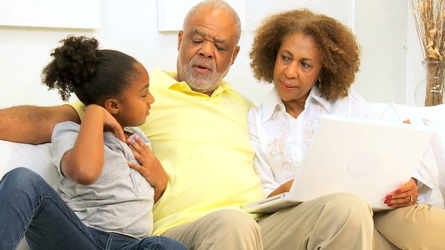 African American Family Wireless Laptop Computer