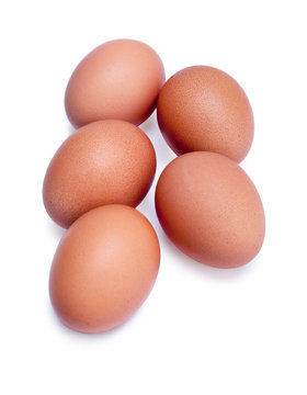 some chicken eggs isolated