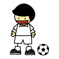 Soccer player cartoon