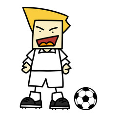 Soccer player cartoon