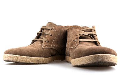 Man's shoes isolated on white background.