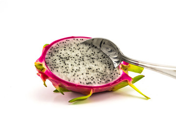 Dragon fruit isolated on white background