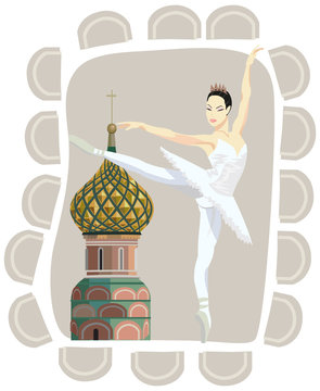 Ballerina and Kremlin Dome