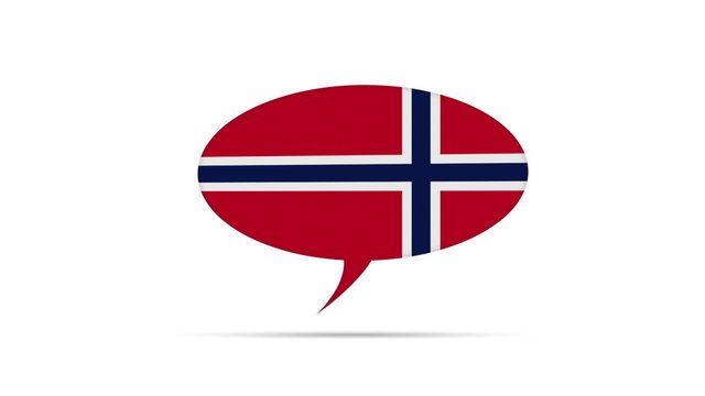 Norway Flag Speech Bubble