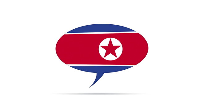 North Korea Flag Speech Bubble