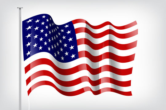 Flagge USA Wehend