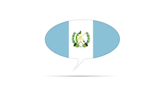 Guatemala Flag Speech Bubble