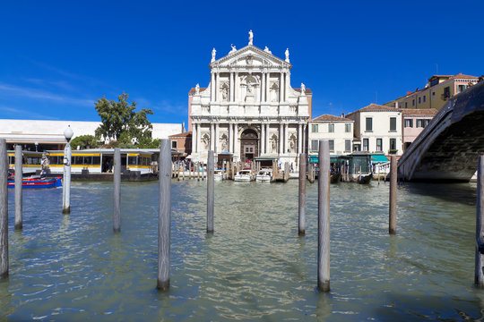 Fototapeta Church of Santa Lucia and Jeremy, Venice