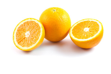 Orange fruit isolated on white background