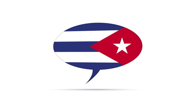 Cuba Flag Speech Bubble