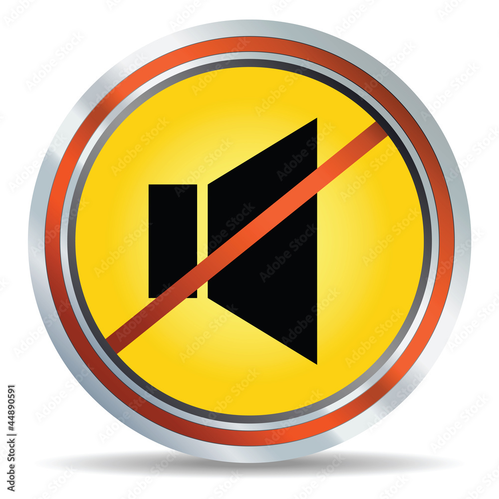 Fototapete 3d vector glossy speaker web icon design element