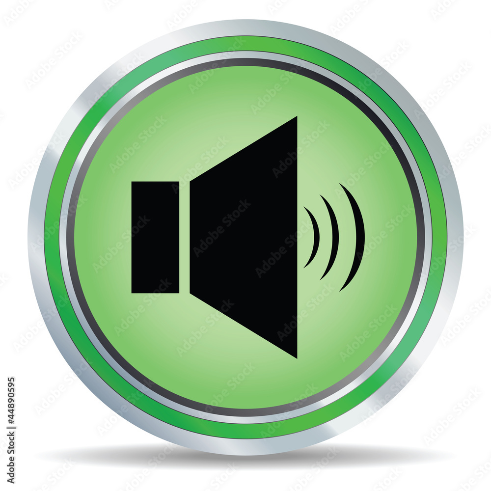 Fototapete 3d vector glossy speaker web icon design element