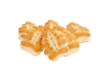 Christmas tree cookies isolated