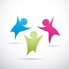 Logo friendship, play and family # Vector