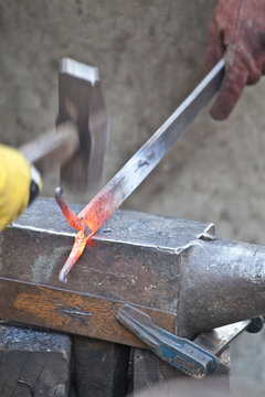 Blacksmith working