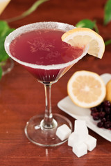Huckleberry lemon drop martini