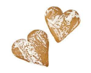 heart cookies isolated