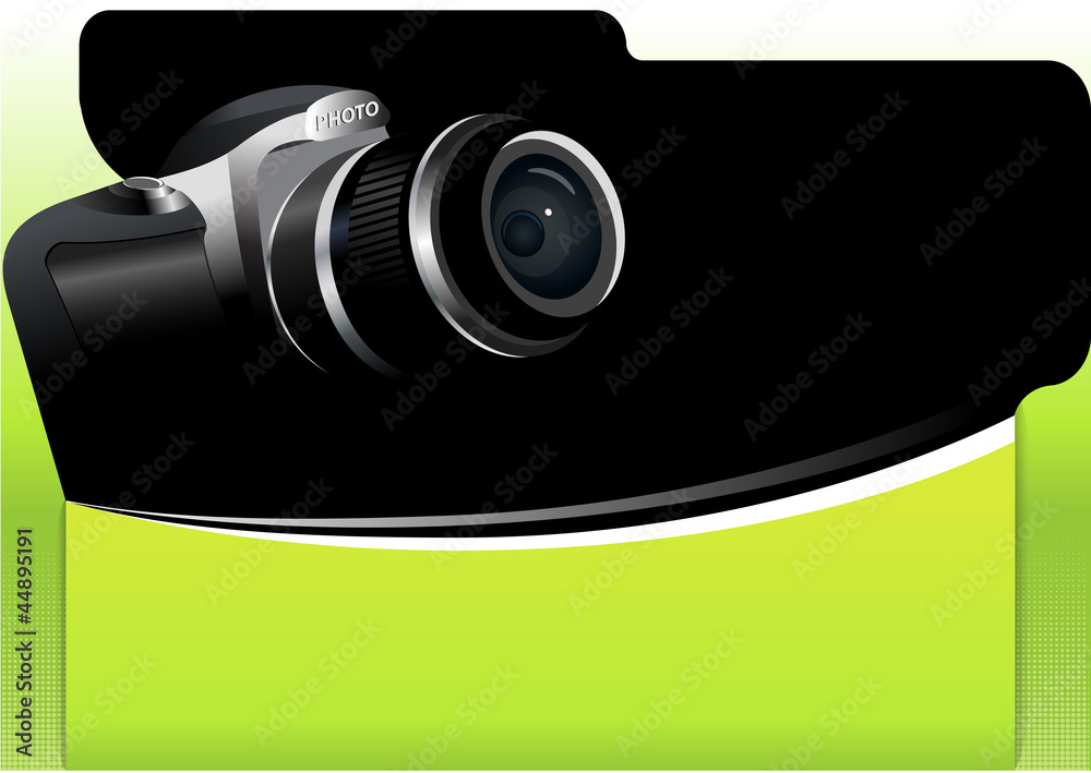Poster vector brochure background with camera